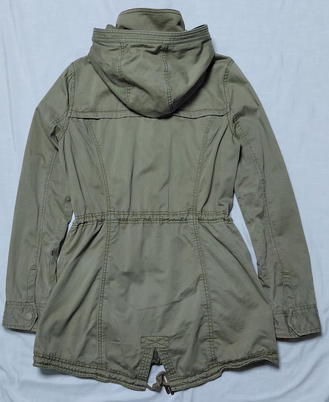 [L] 아베크롬비 여성 후드 야상 자켓 (카키) 상품이미지8