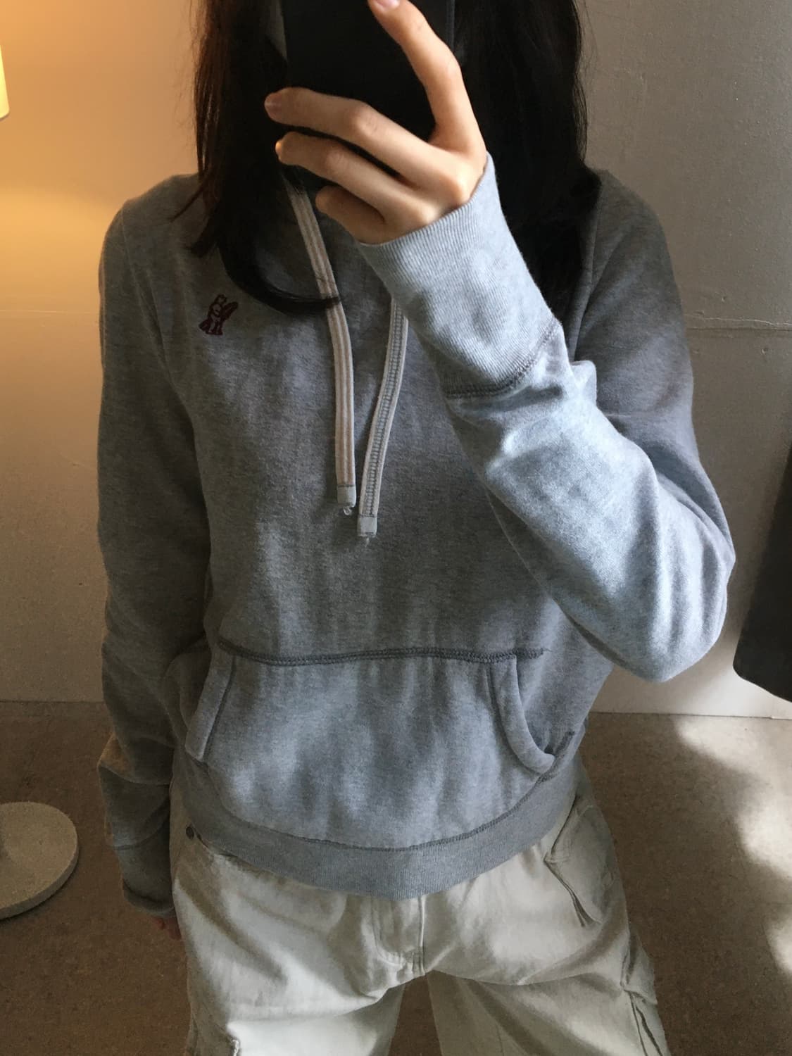 후아유 자수로고 후드티 상품이미지1