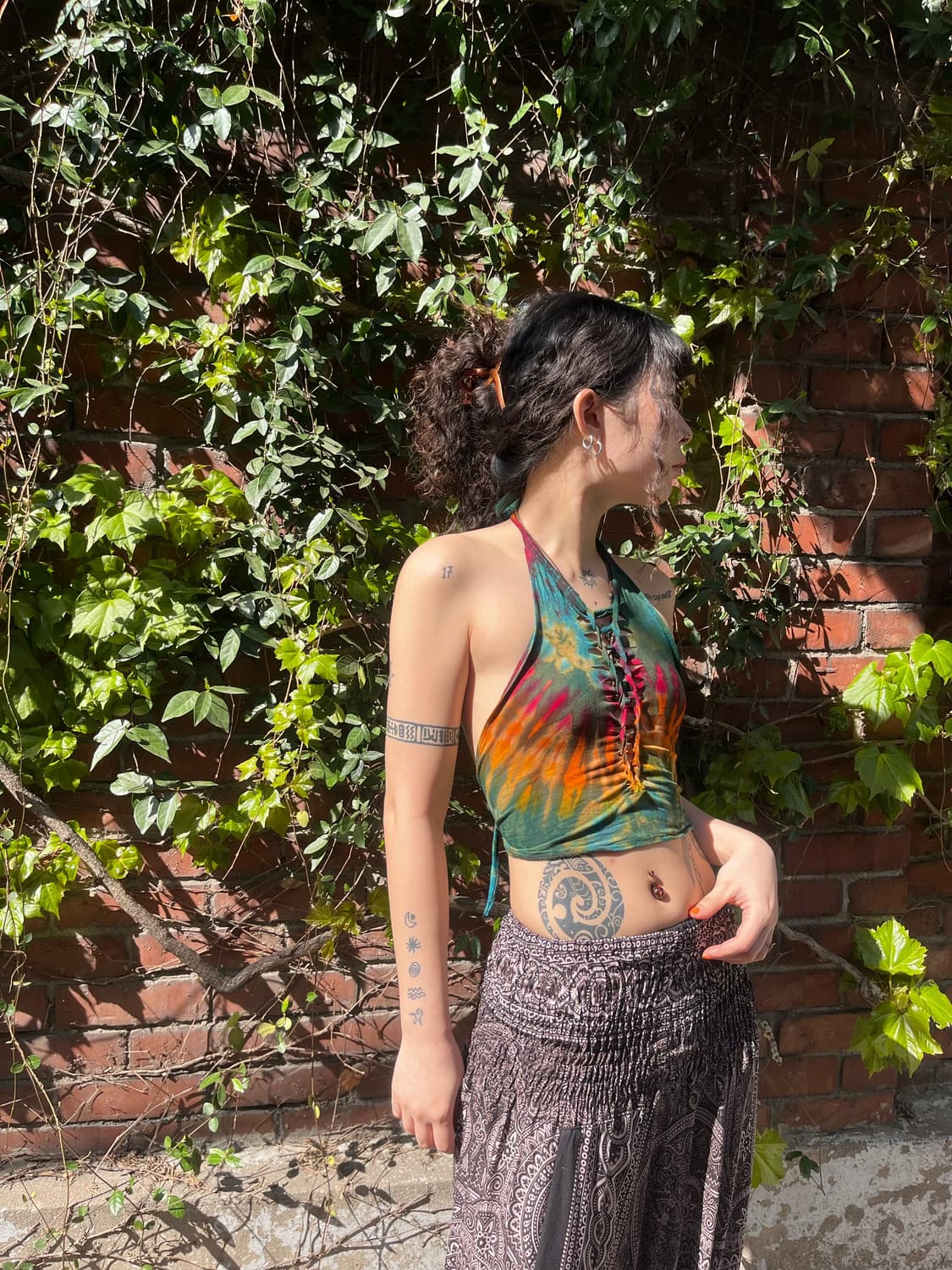 타이다이 트임 홀터넥 상품이미지3