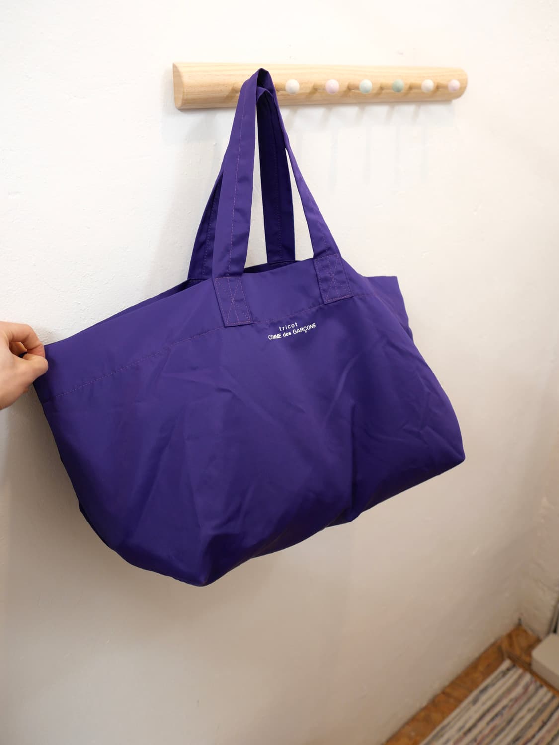 꼼데가르송 트리콧 토트백 상품이미지1