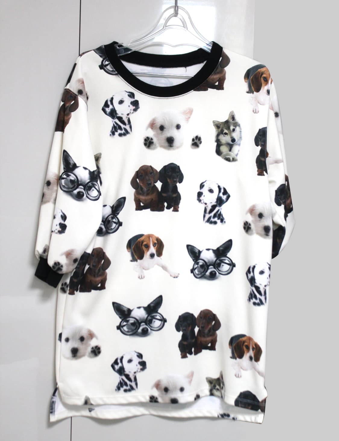 반에이크 티셔츠 66사이즈 도그프린트 티셔츠66 티셔츠55 빈티지티셔츠 상품이미지1