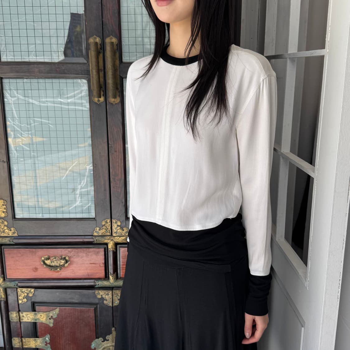 헬무트 랭 백 지퍼 블라우스 상품이미지1