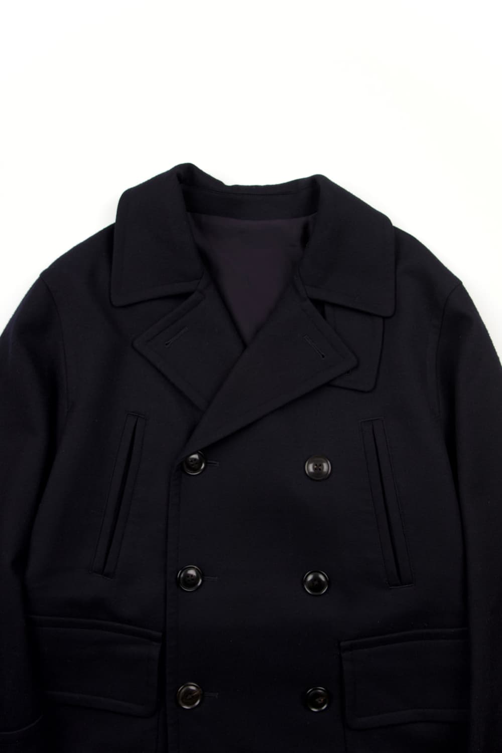 URU TOKYO 더블브레스티드 울 코트 다크네이비 상품이미지2