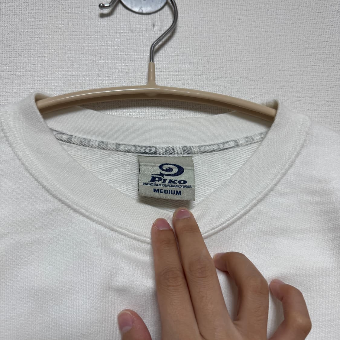 PIKO 피코 화이트 맨투맨 티셔츠 상품이미지4