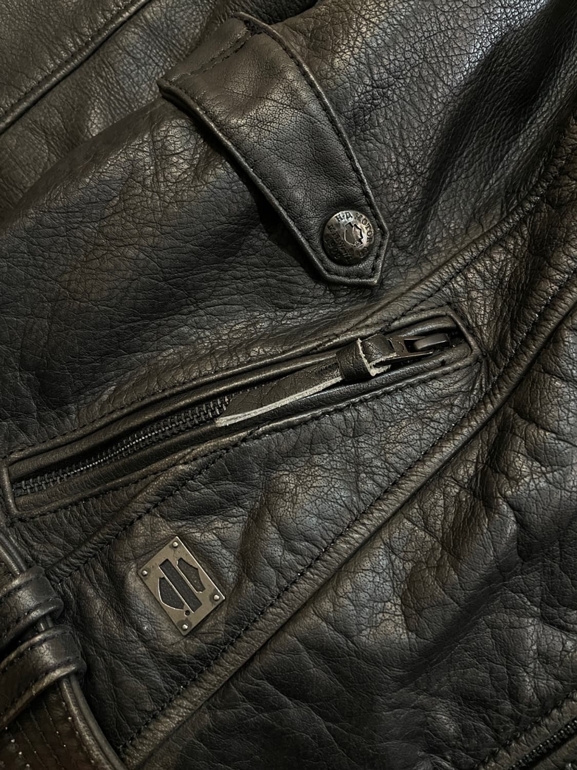 할리 데이비슨 컨버터블 모터사이클 레더 자켓 상품이미지8