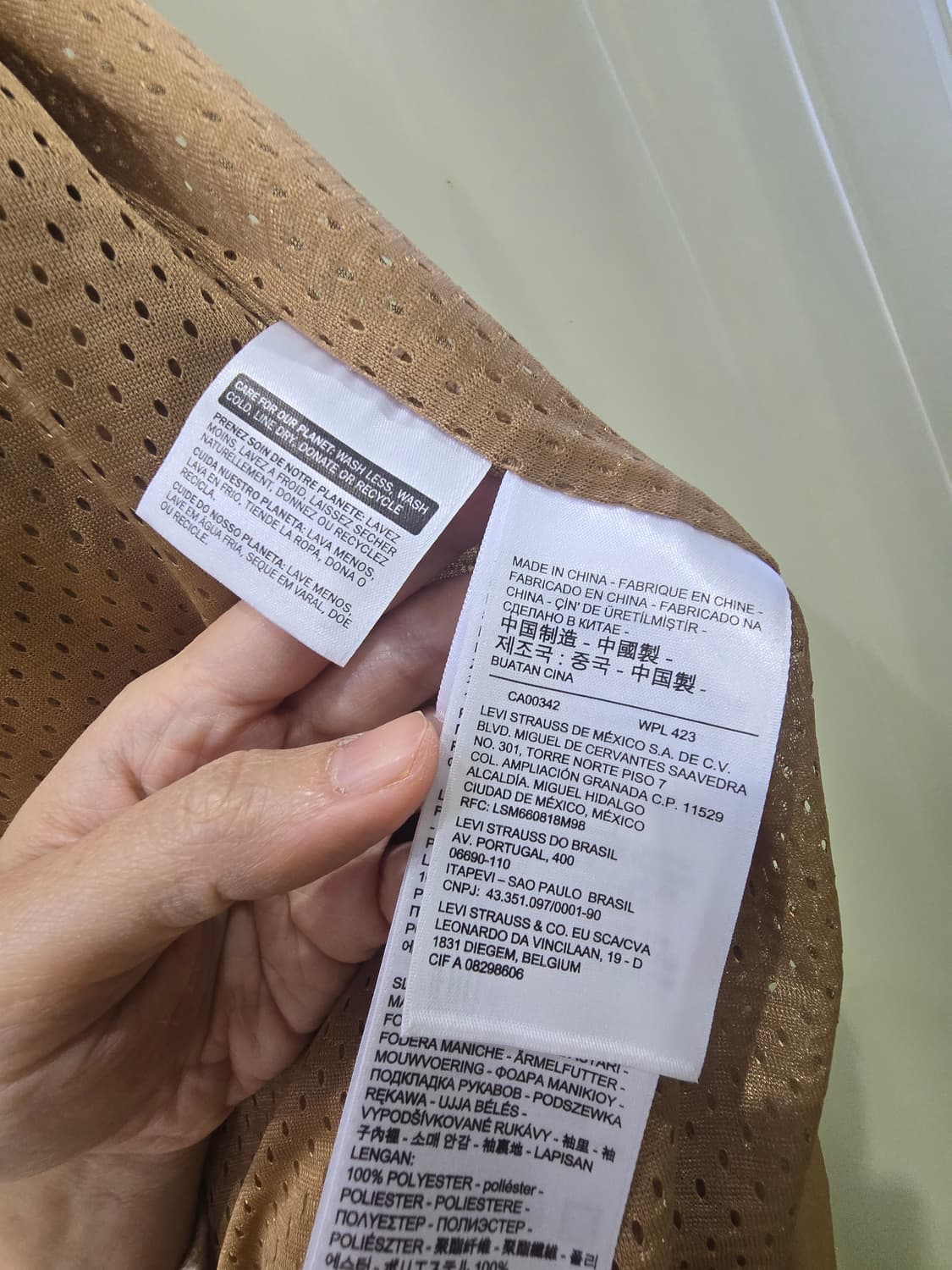 리바이스 브라운 뽀글이 플리스 자켓 L 상품이미지4