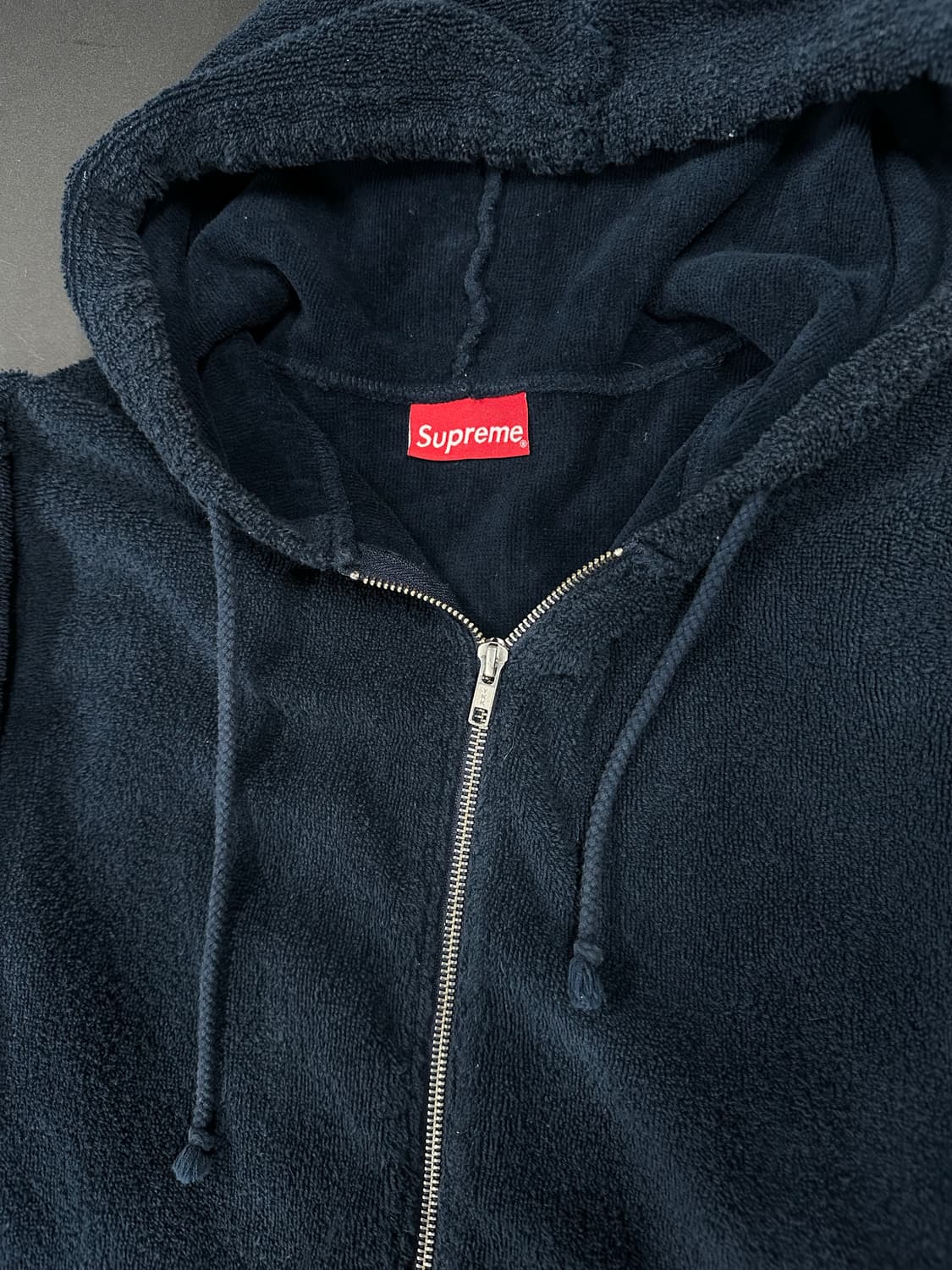 슈프림 16ss 테리 네이비 후드 집업 상품이미지7