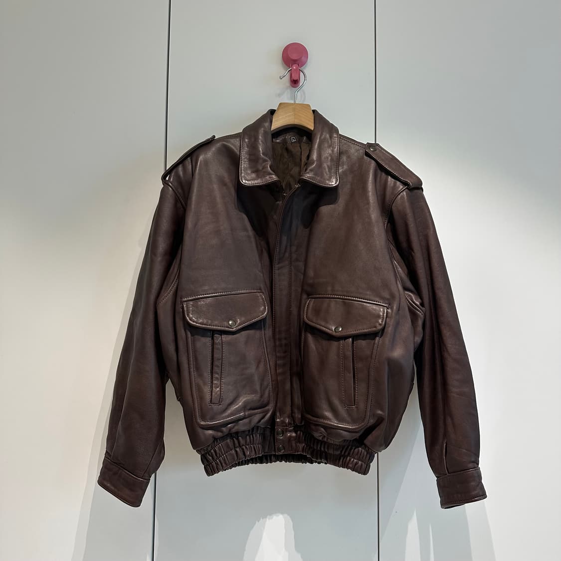 이태리메이드 헤비 램스킨 a-2 리리집업 자켓 상품이미지1