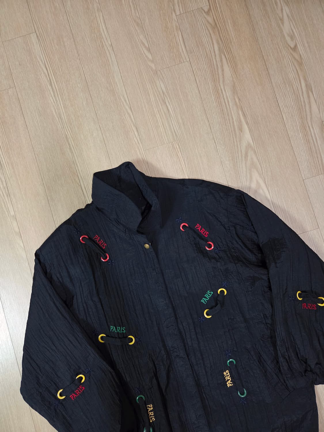 PARIS 레터링 자수 바람막이 재킷 상품이미지4