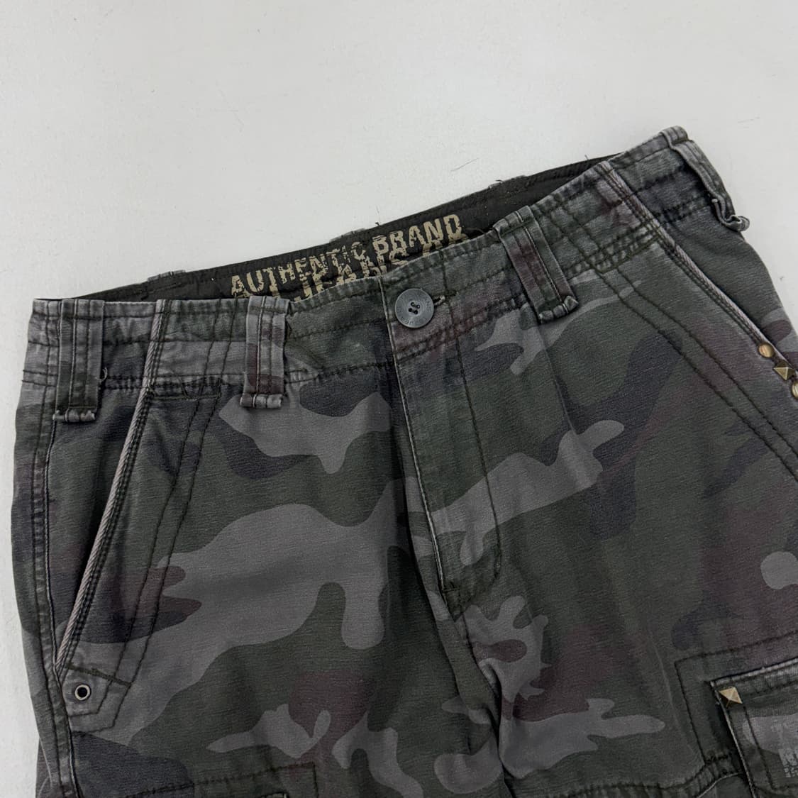 카모 Y2K 탄창 밀리터리 와이드 빈티지 카고팬츠 상품이미지4