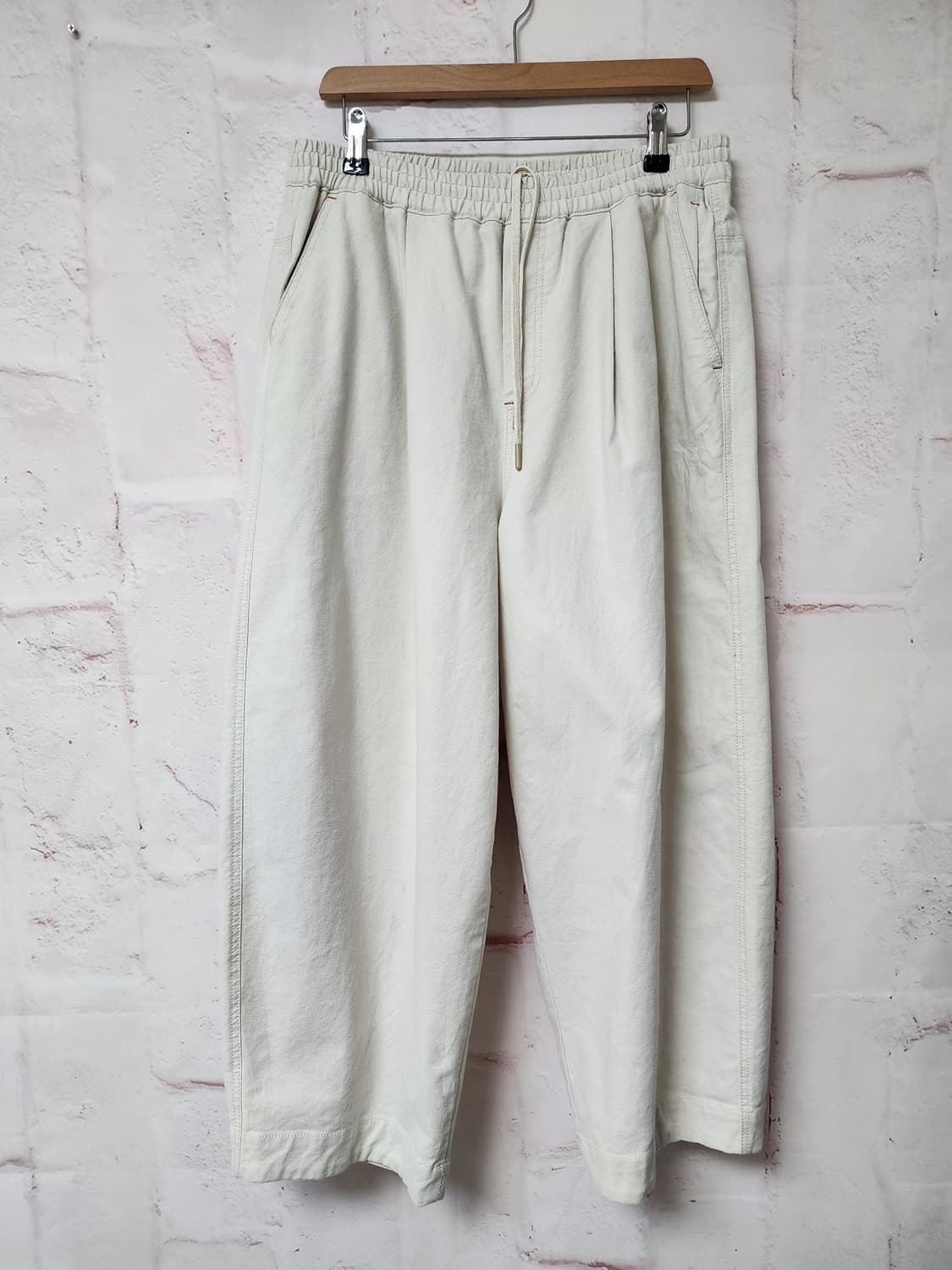 롯지 크롭 와이드 팬츠 상품이미지1