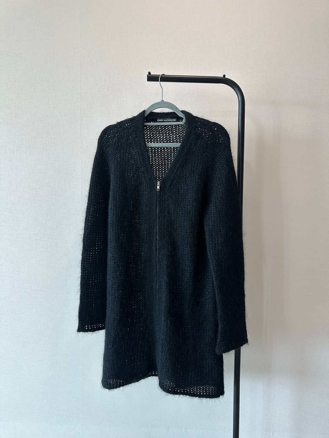 꼼데가르송 옴므 플러스 2003 롱 모헤어 니트 집업 상품이미지1