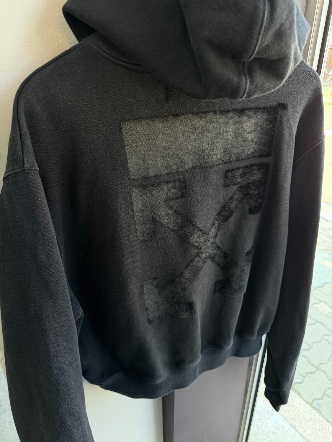 L/ 오프화이트 송치 백로고 후드티 상품이미지8