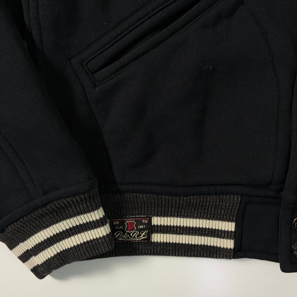 Polo  폴로 랄프로렌 NY 풋볼 로고 후드 바시티 자켓 상품이미지6