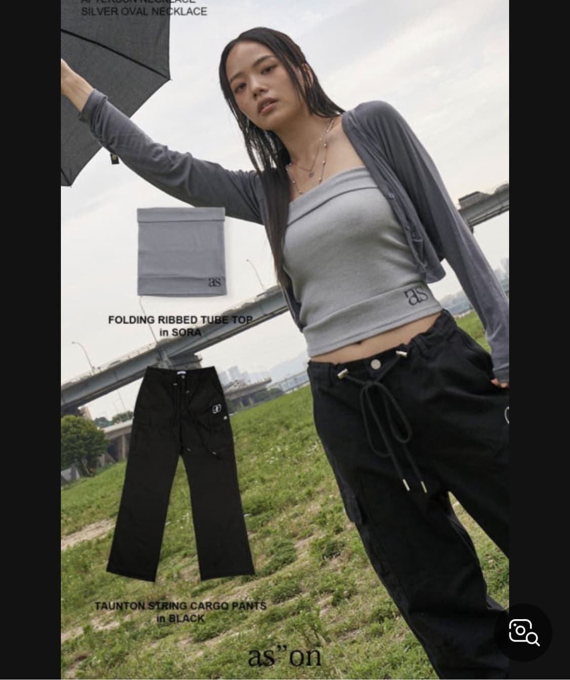 애즈온 튜브탑 블랙 상품이미지1