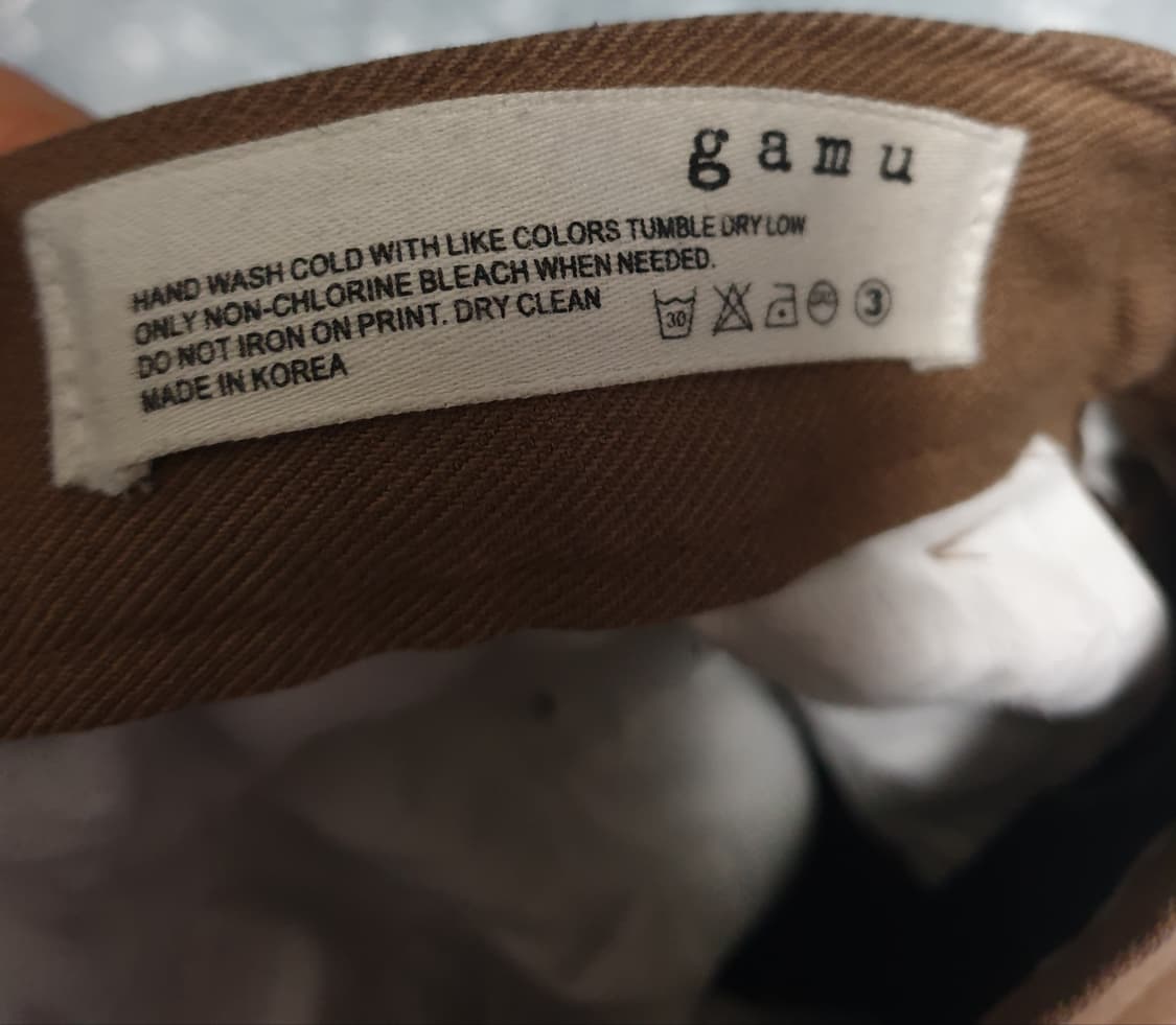 GAMU 테이퍼드핏 코튼팬츠 브라운 (32~33) 상품이미지3