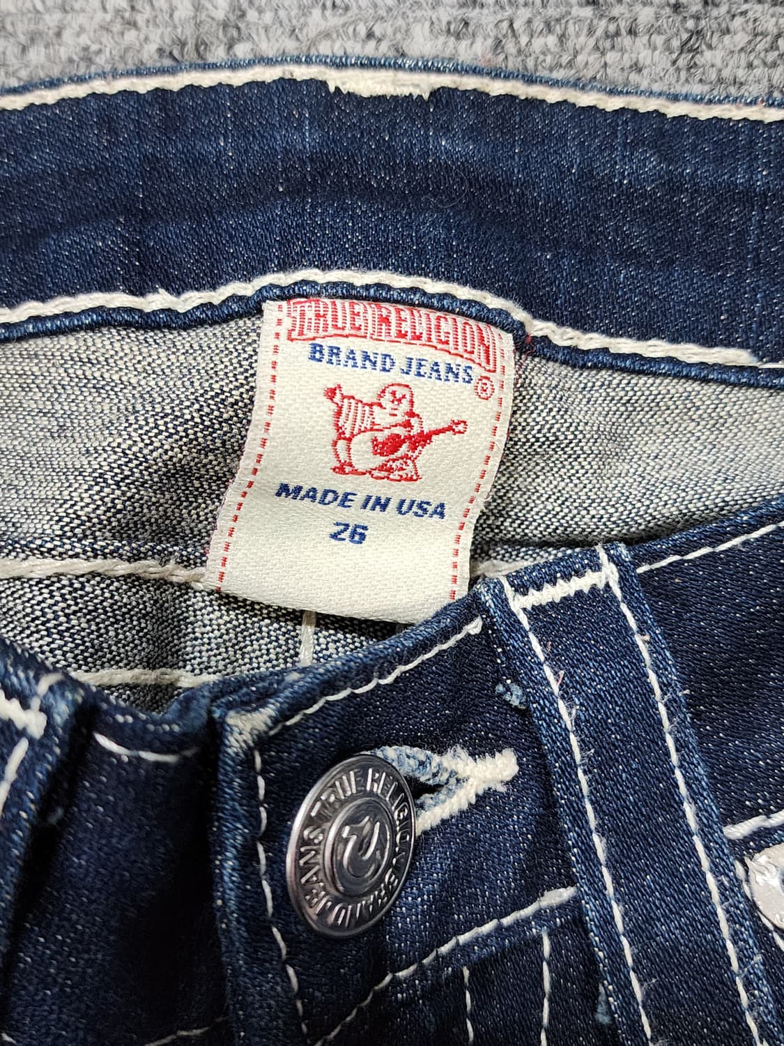 트루릴리젼 JOEY 백포켓 큐빅 로우라이즈 부츠컷 데님팬츠 청바지 26 상품이미지7