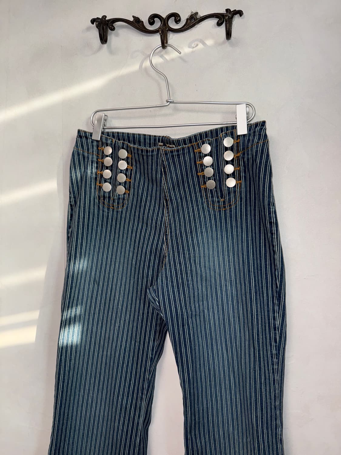 Denim stripe double button bootscut pt 상품이미지2