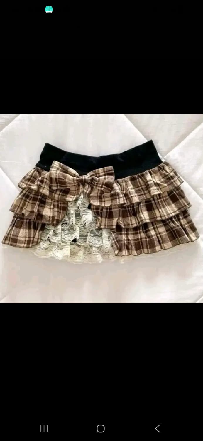 Lizlisa 리즈리사 핀터레스트 캉캉체크 스커트 상품이미지1