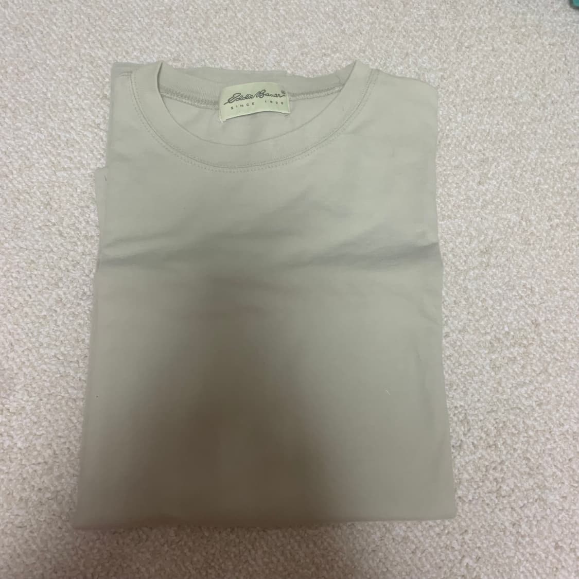 에디바우어 베이지 라운드 반팔티셔츠 105 상품이미지1