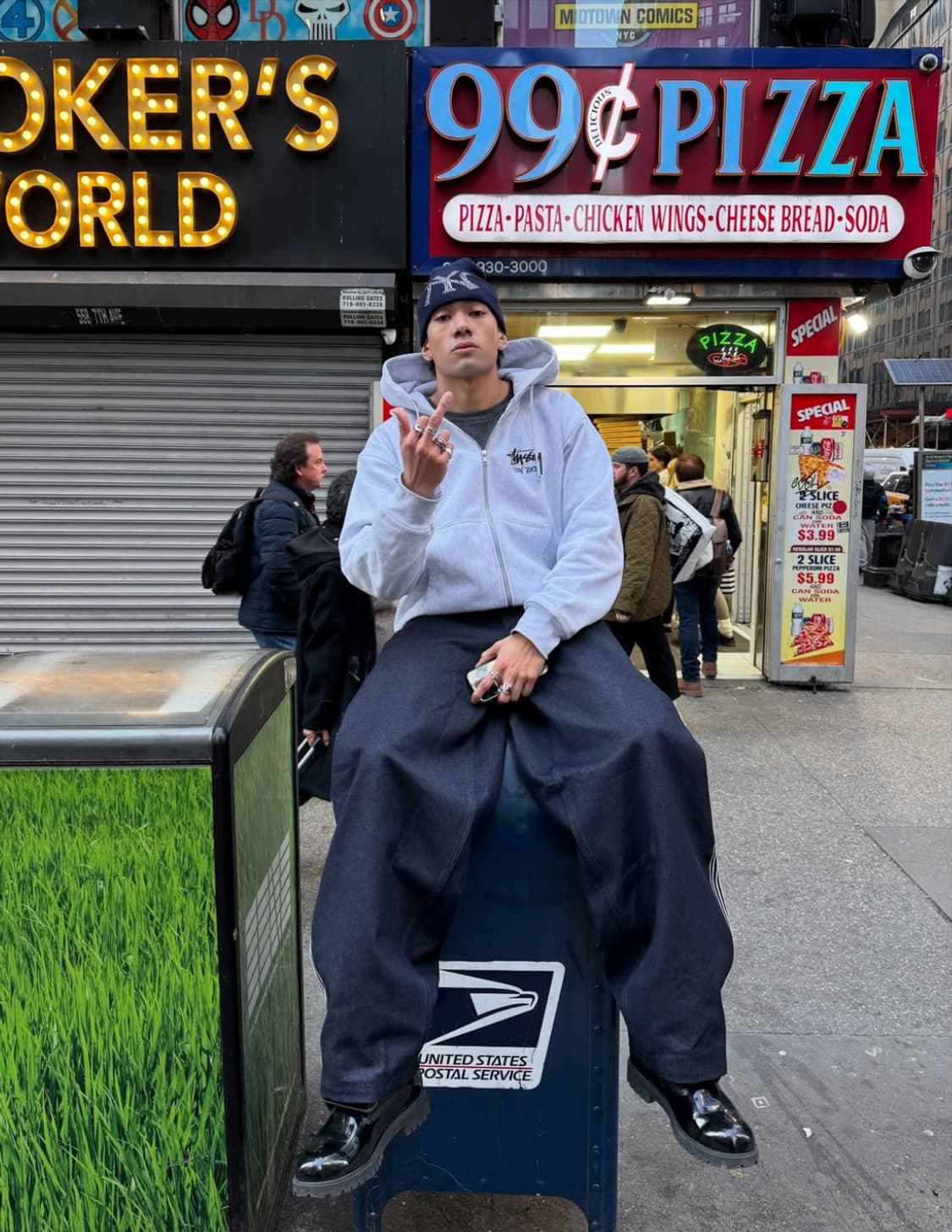 32) 아디다스 데님 배기 진 상품이미지3