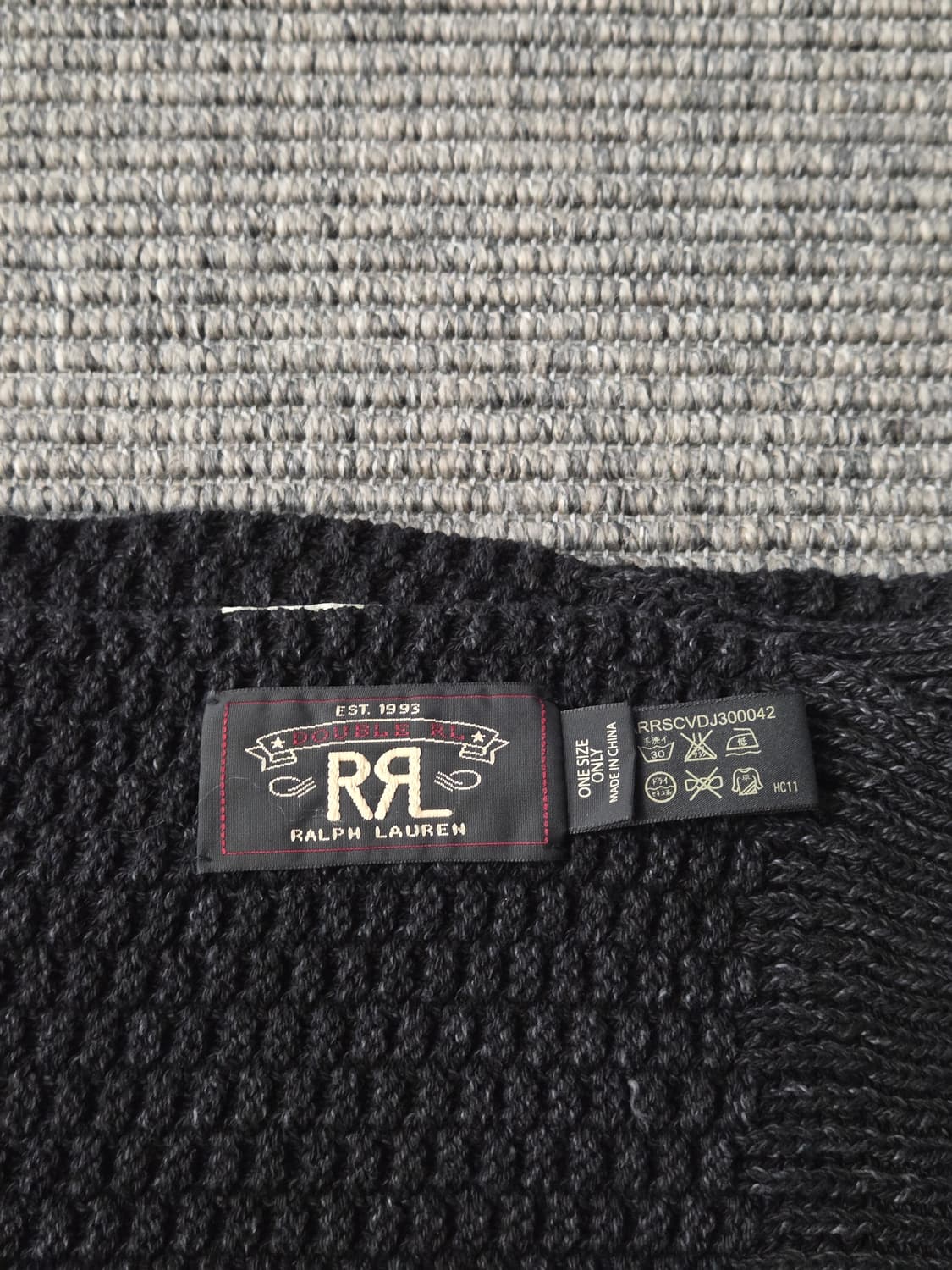 더블알엘 워시드 블랙 머플러 상품이미지2