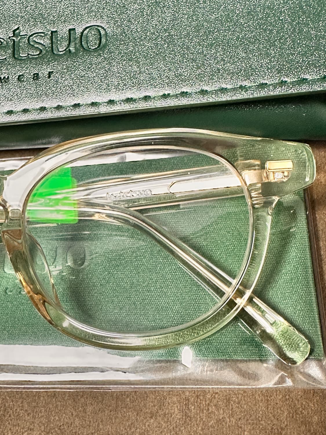 ts:tetsuo 테츠오 LS 01V C4 옐로우크리스탈투명 안경 상품이미지3