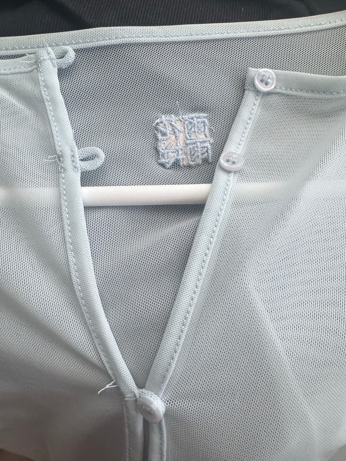 우화 wrinkle mesh cardigan 시스루 가디건 blue 상품이미지5
