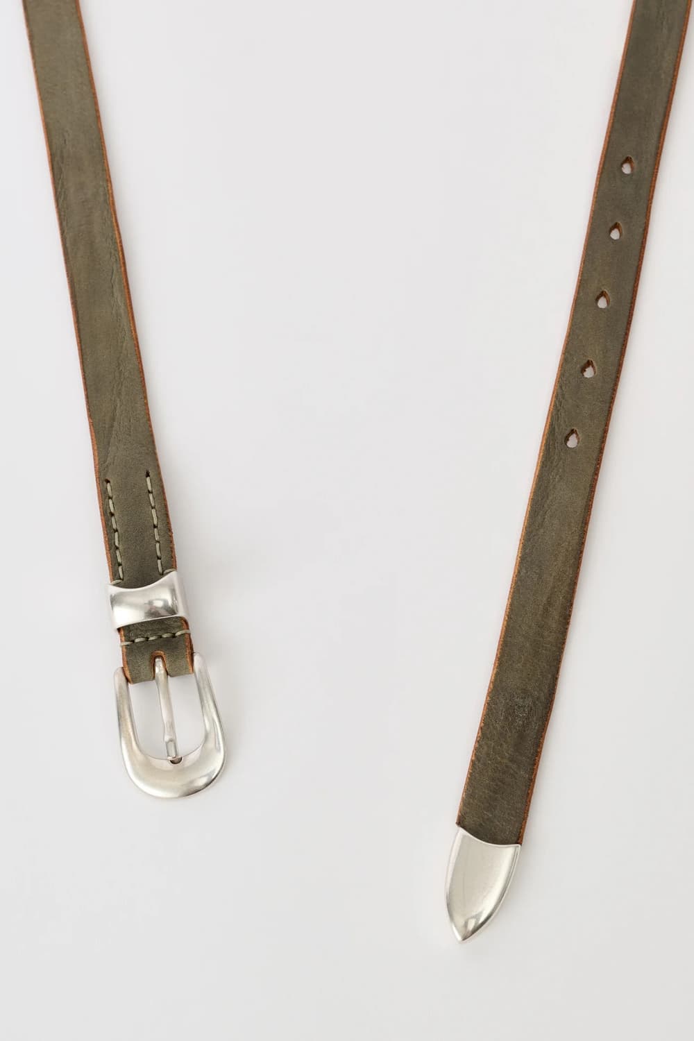 [80,90,100]아워레가시 26ss 2cm 벨트/카키 상품이미지4