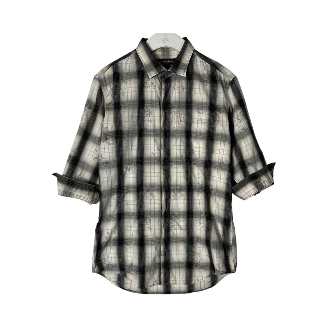 [Tornado Mart] 토네이도마트 오리엔탈 체크 시스루 셔츠 상품이미지1