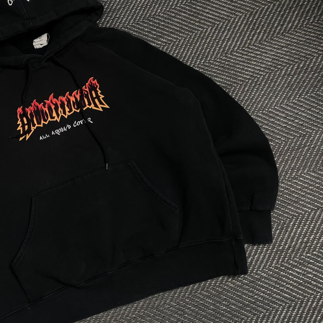 ACOVER 번 빅로고 박시핏 후드 티셔츠 y 4824 상품이미지4