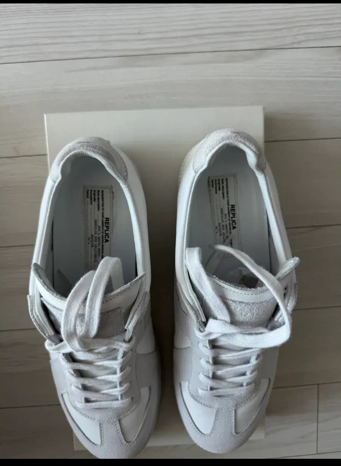 [44] 메종 마르지엘라 카프스킨 레플리카 스니커즈 독일군 화이트 상품이미지3