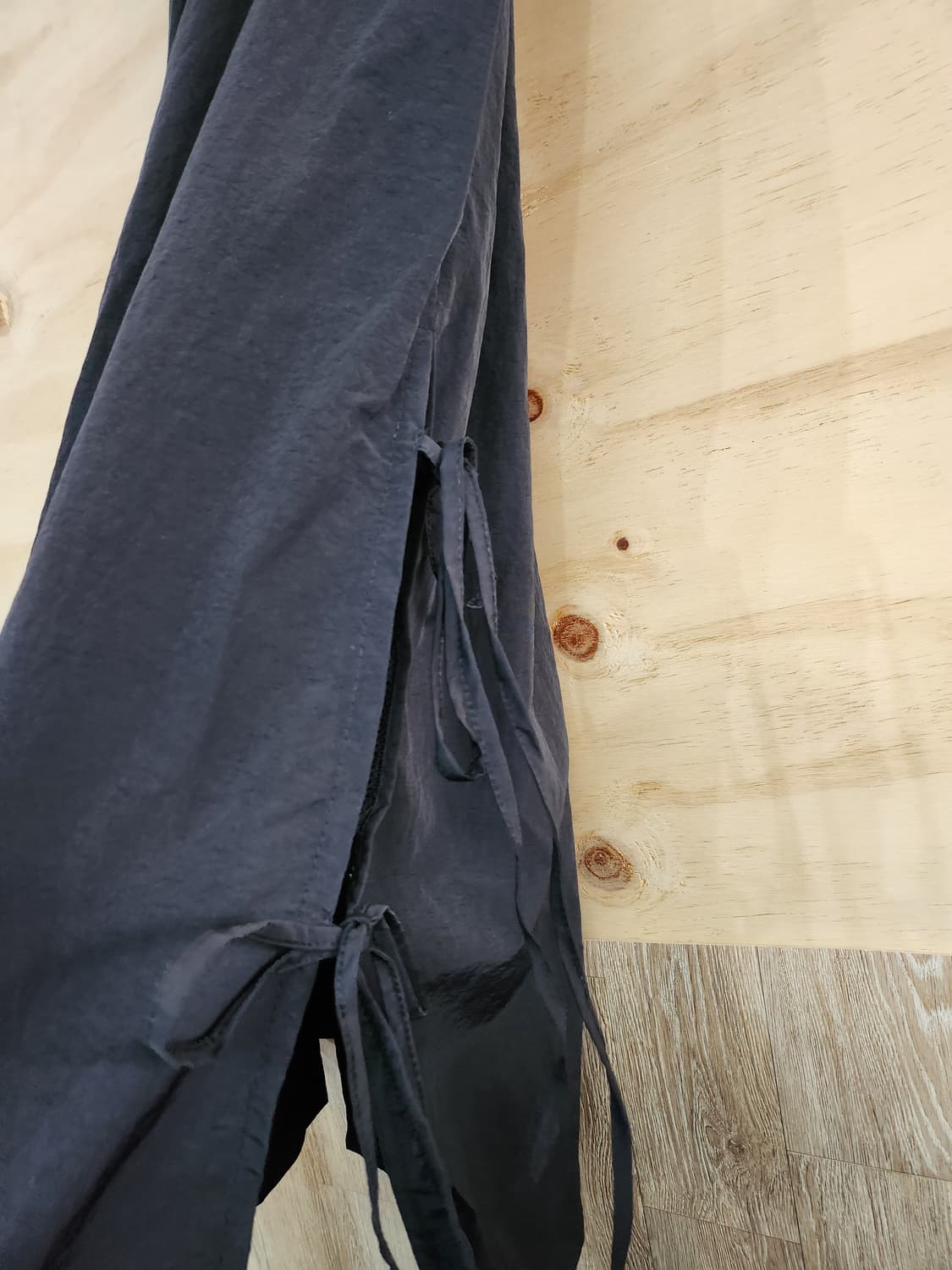 587) 끈 포인트 밴딩 롱 스커트 상품이미지3