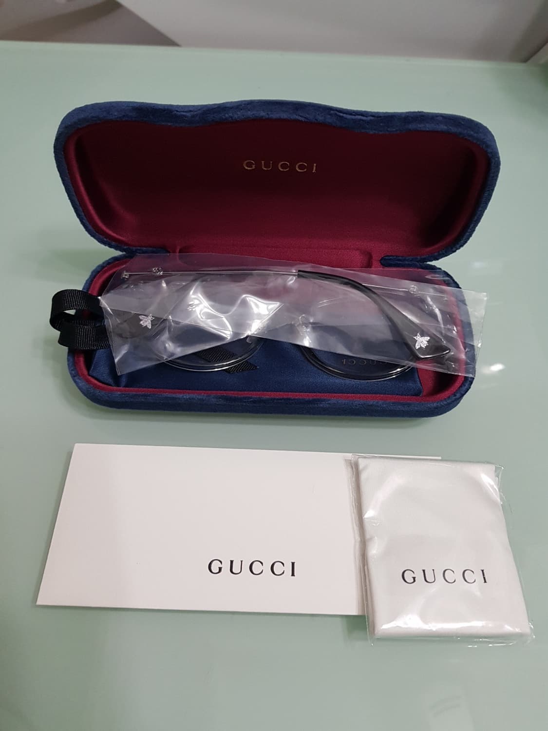 새상품 풀구성)구찌 클리어테 남녀안경테 상품이미지8