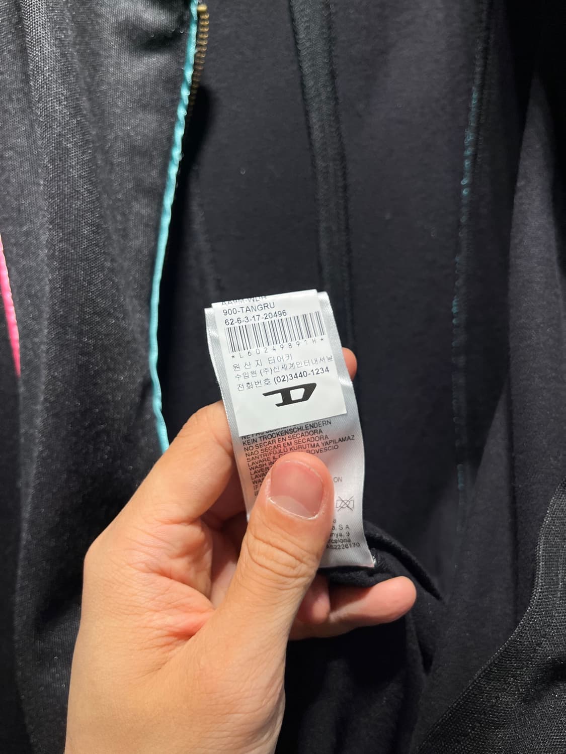 디젤 파이핑 디테일 집업 원피스 상품이미지8