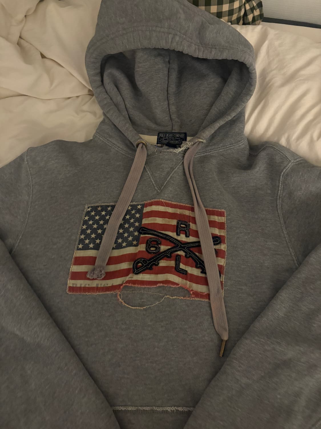 폴로 빈티지 해골성조기 후드티 상품이미지2