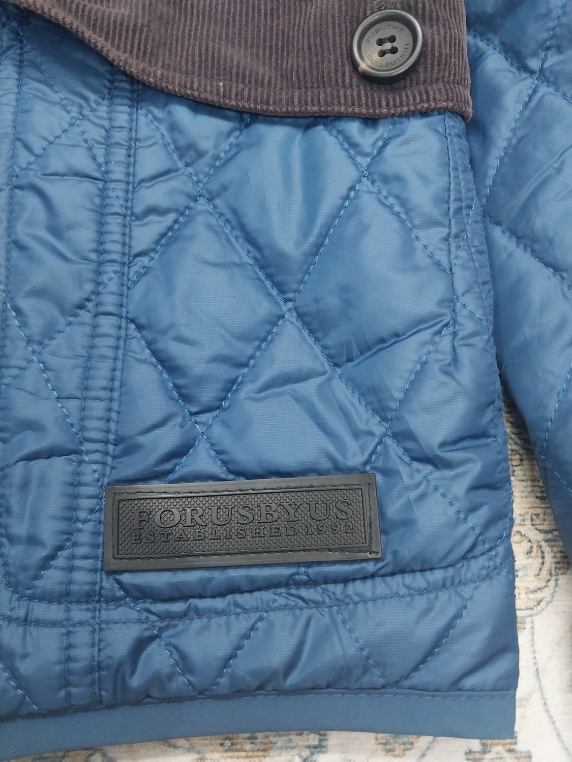 FUBU 믹스매치 코듀로이 배색 퀼팅 자켓 100 상품이미지5