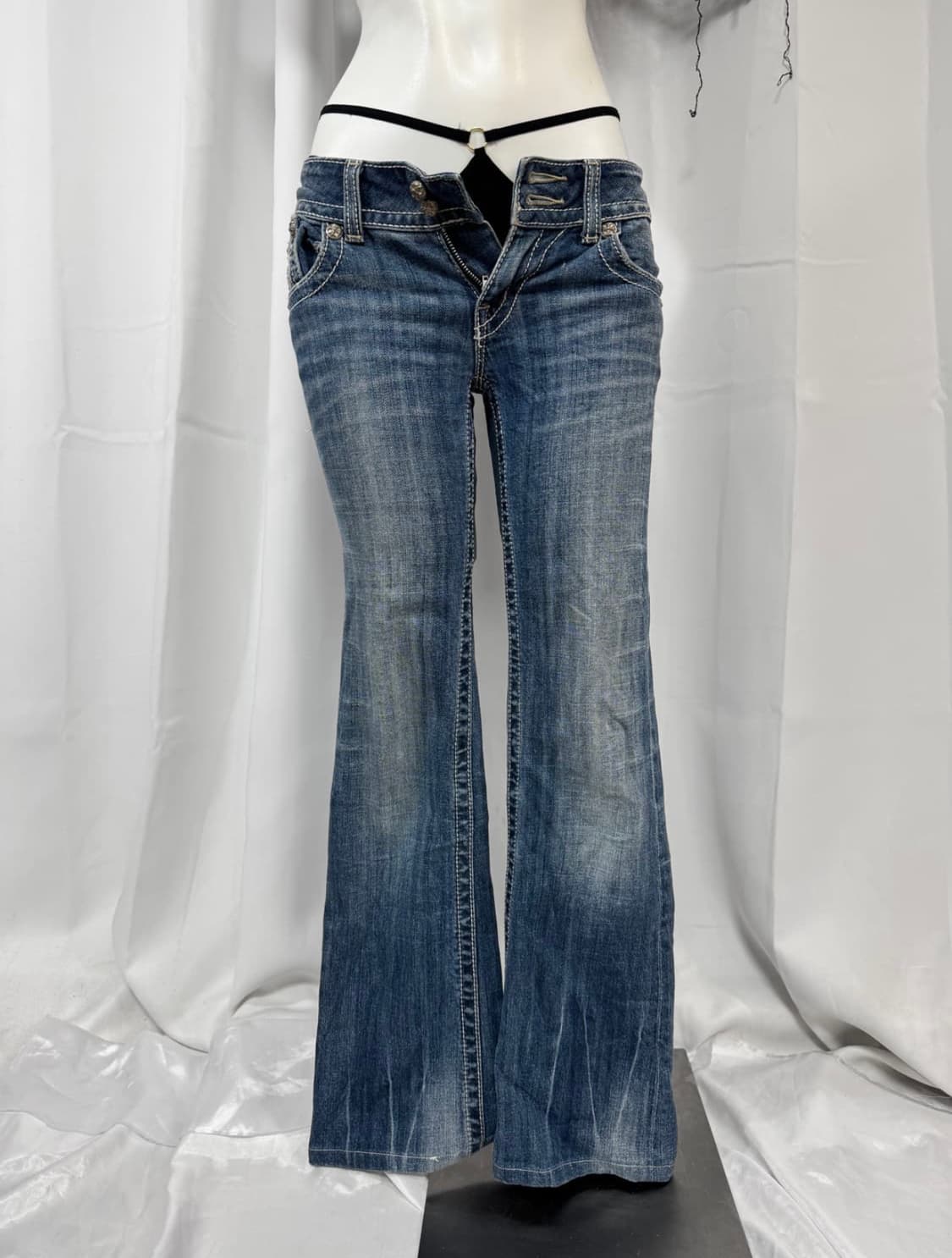 miss me vintage denim lace pants 상품이미지3