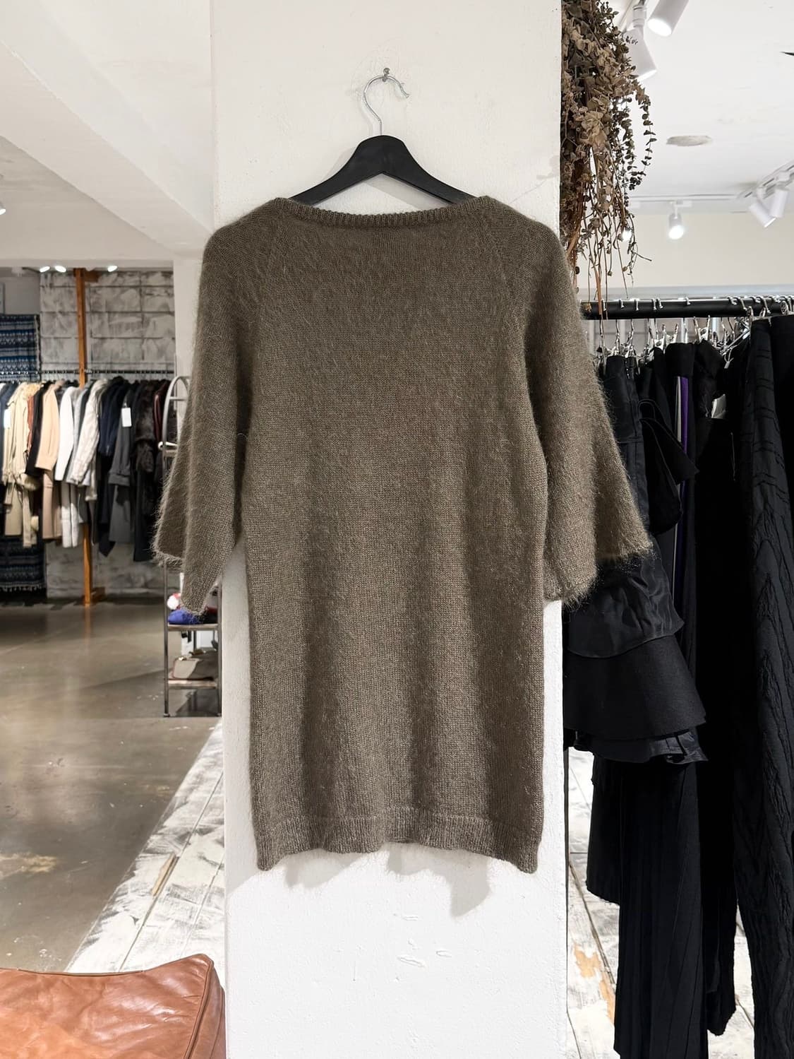 에르메스 올리브 실크 모헤어 라나울 하프 니트 상품이미지6