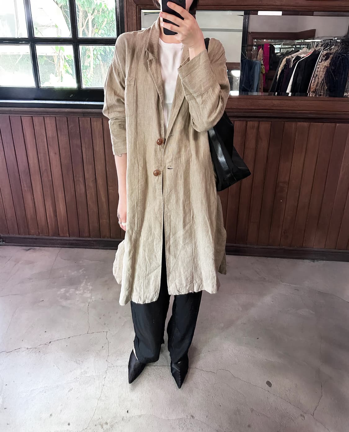 SUNVALLEY linen long coat 상품이미지1