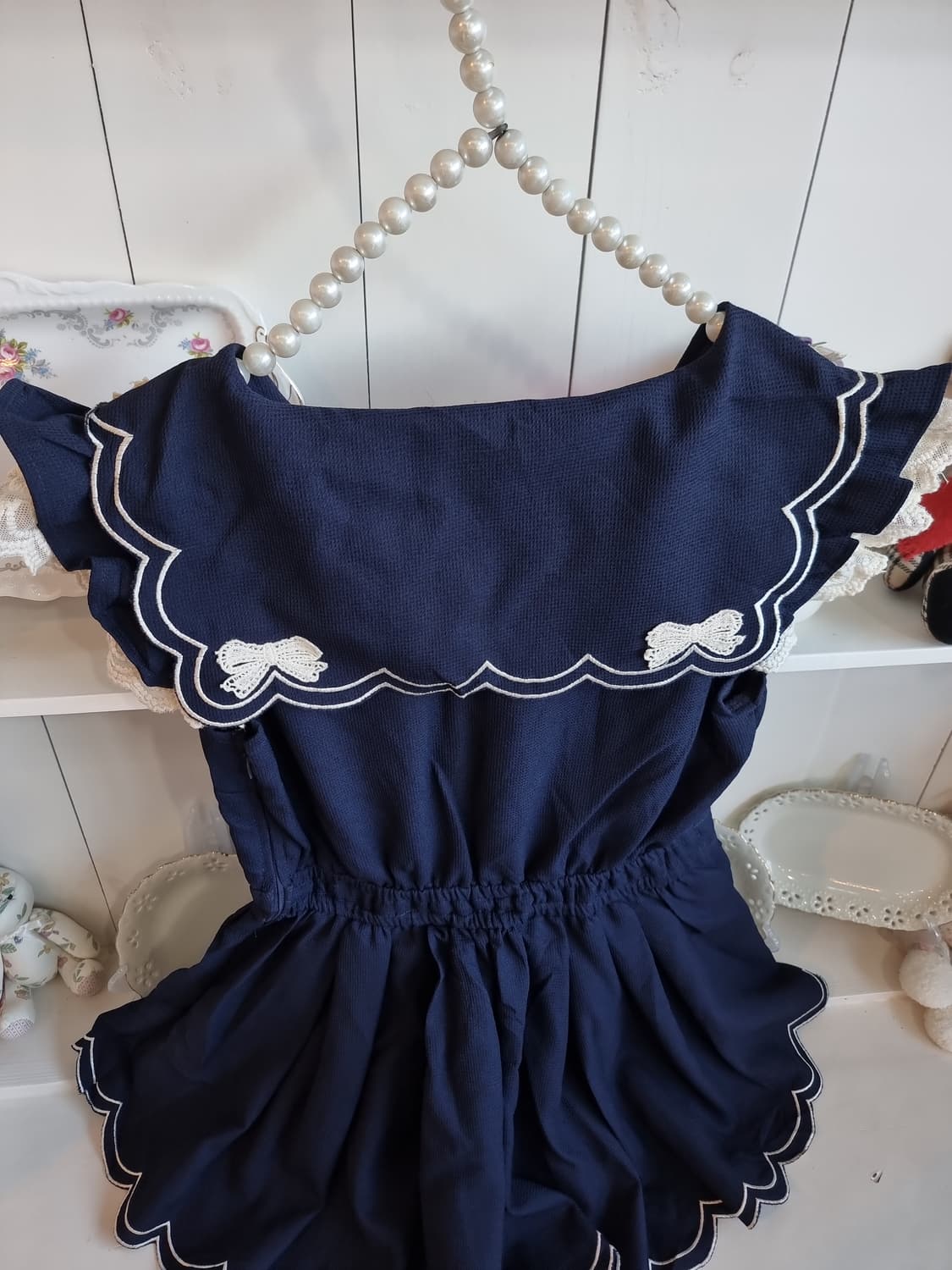 LIZ LISA, 리즈리사) 네이비 세일러 카라 레이스 원피스 상품이미지8