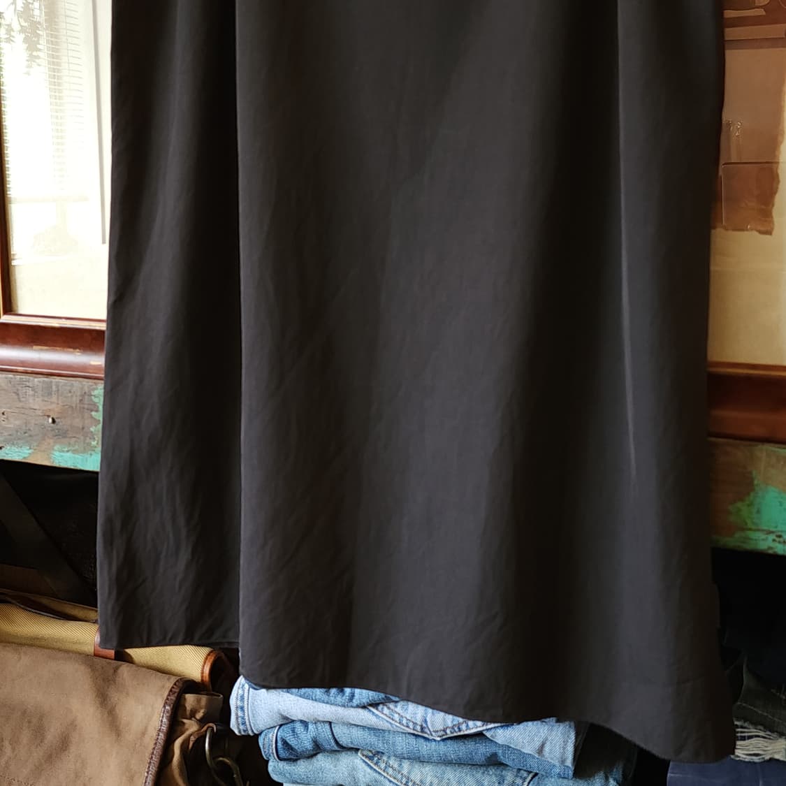 90s 랑방 빈티지 스커트 프렌치 사이드오픈 스커트 브라운 36 상품이미지3