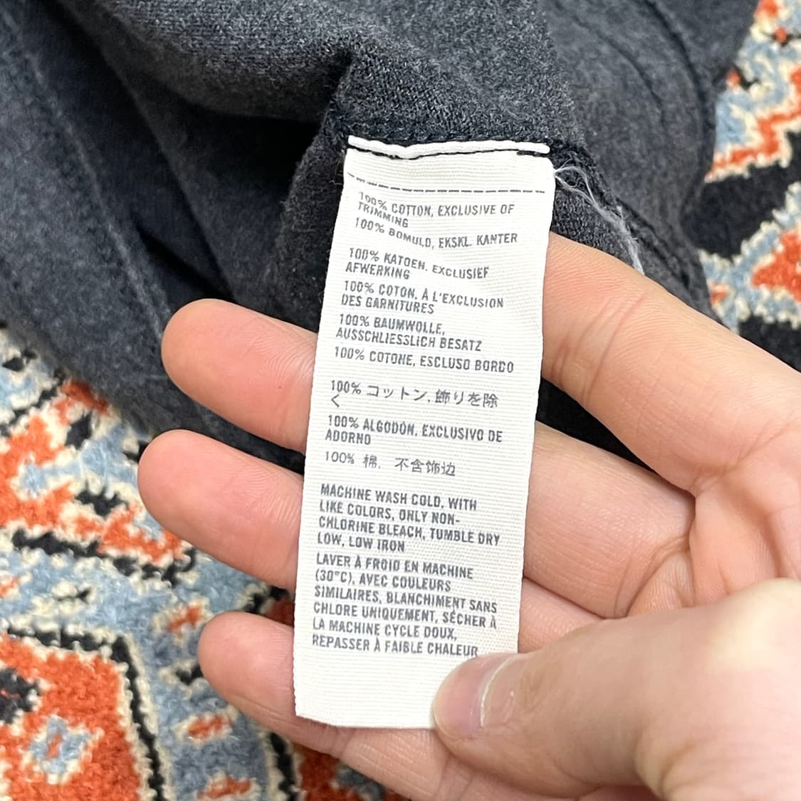 아베크롬비 스펠로고 차콜 긴팔 티셔츠 남성M 상품이미지4