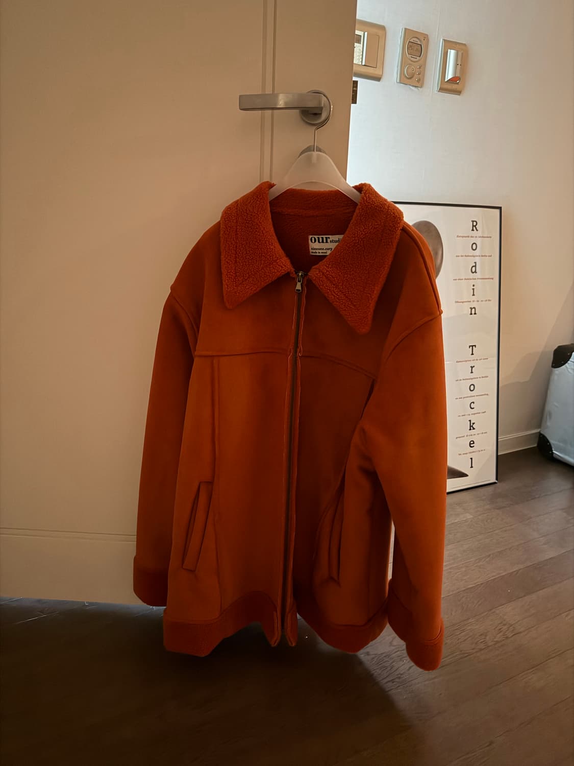 오렌지 무스탕 코트 상품이미지2