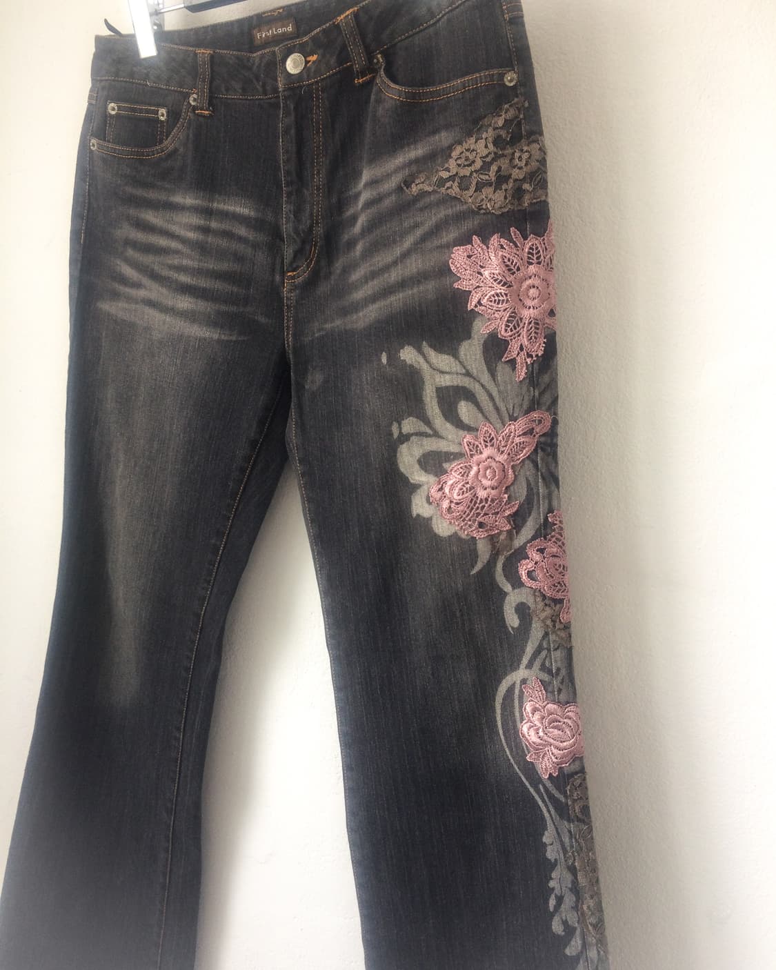 Oriental mood patch point denim pants 상품이미지3