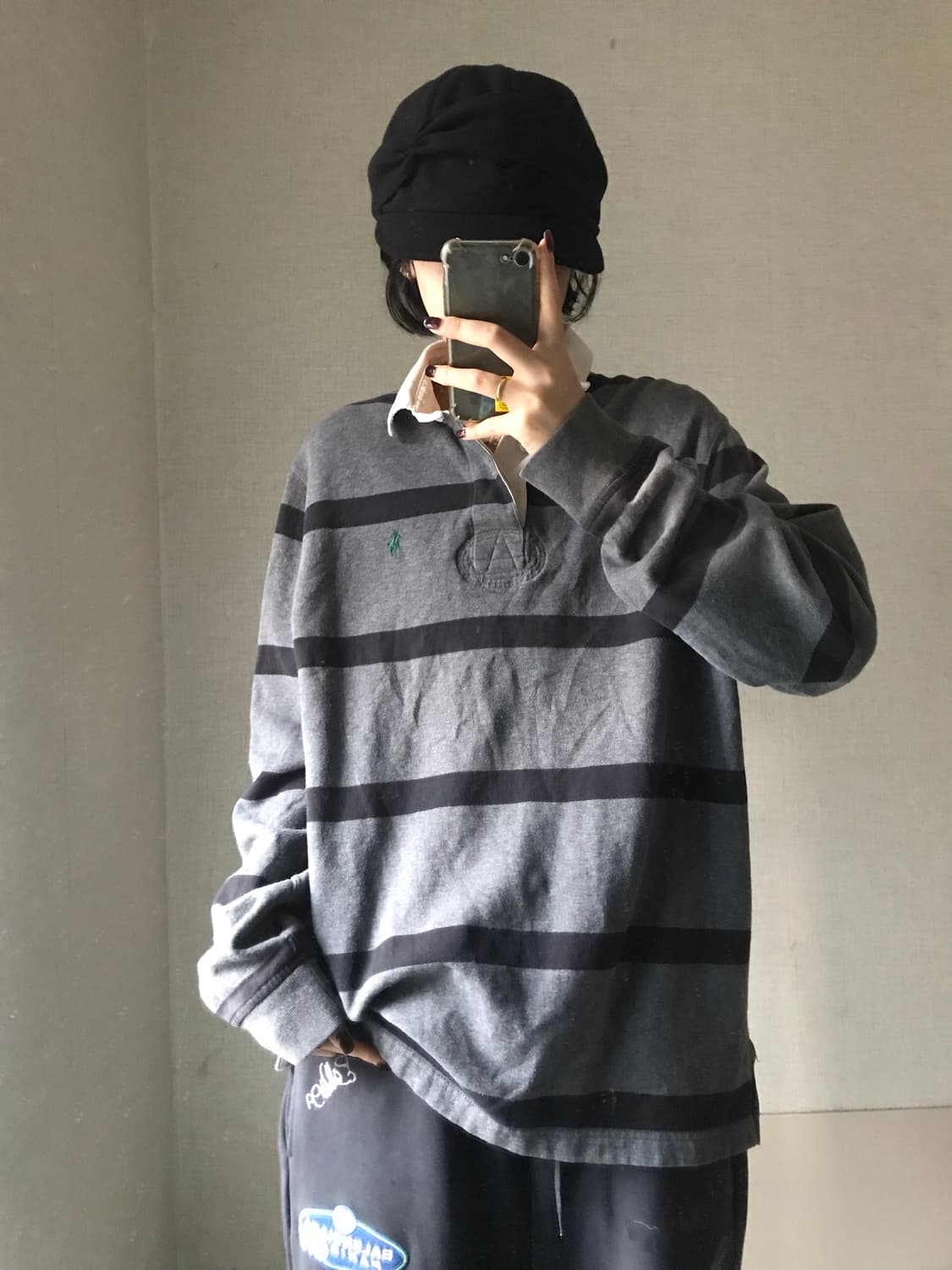 폴로 그레이 스트라이프 럭비티셔츠 상품이미지4