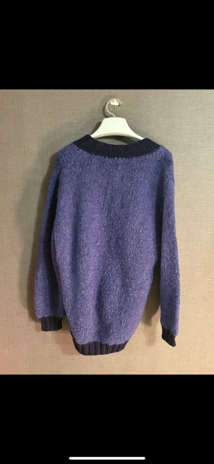 보라색 털실 니트 가디건 JAPAN 상품이미지3