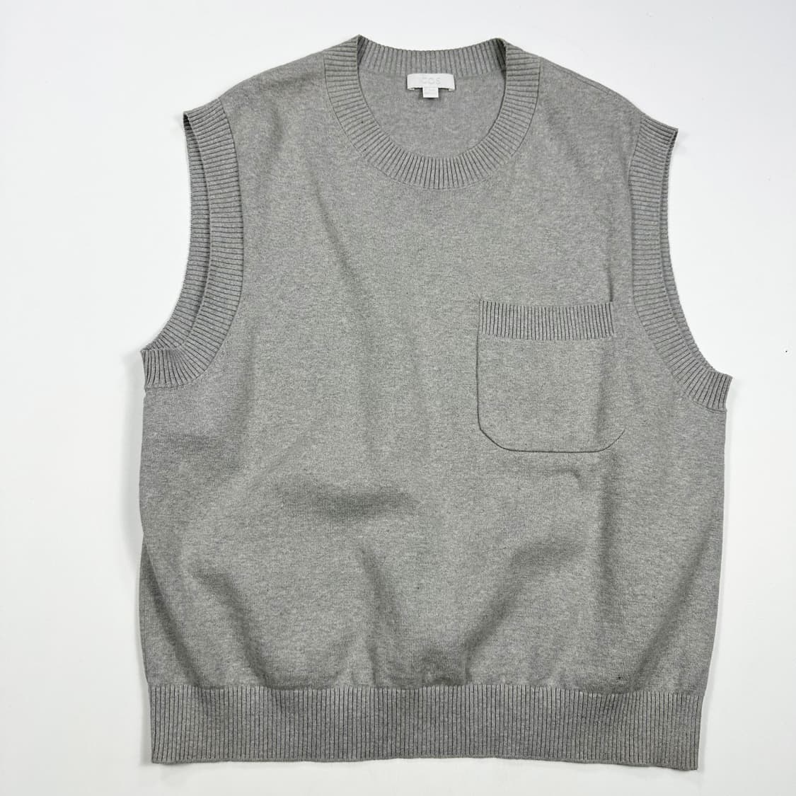 COS 코스 베이직 미니멀 포켓 니트 조끼 그레이 M 상품이미지1