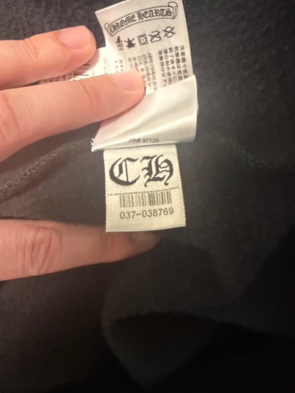 크롬하츠 USA 스크립트 로고 플리스 집업 후드 블랙 상품이미지9