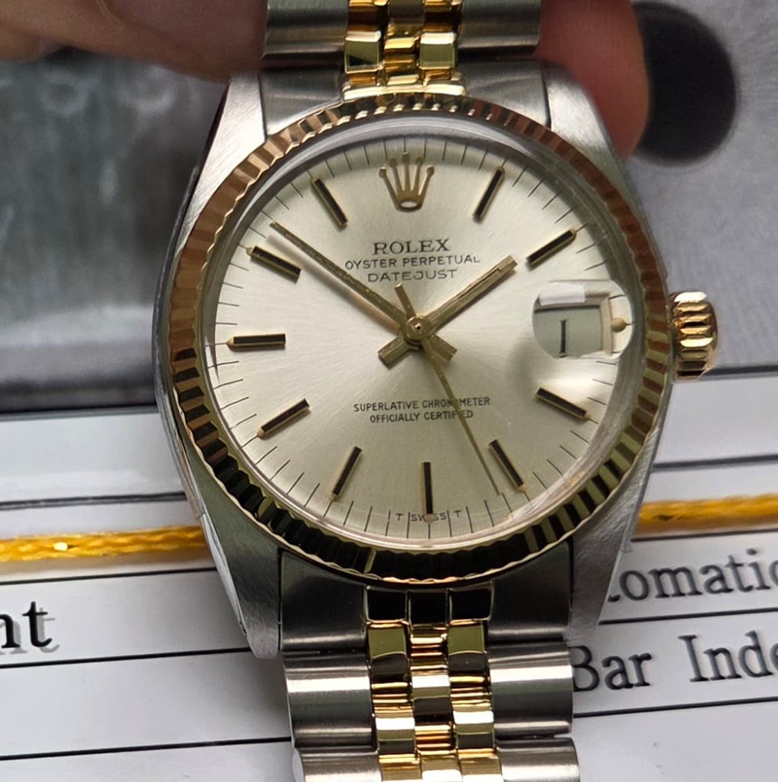 레어] 롤렉스 데이저스트 6827 14K콤비 레일로드 쥬빌리줄 (감정서  상품이미지9